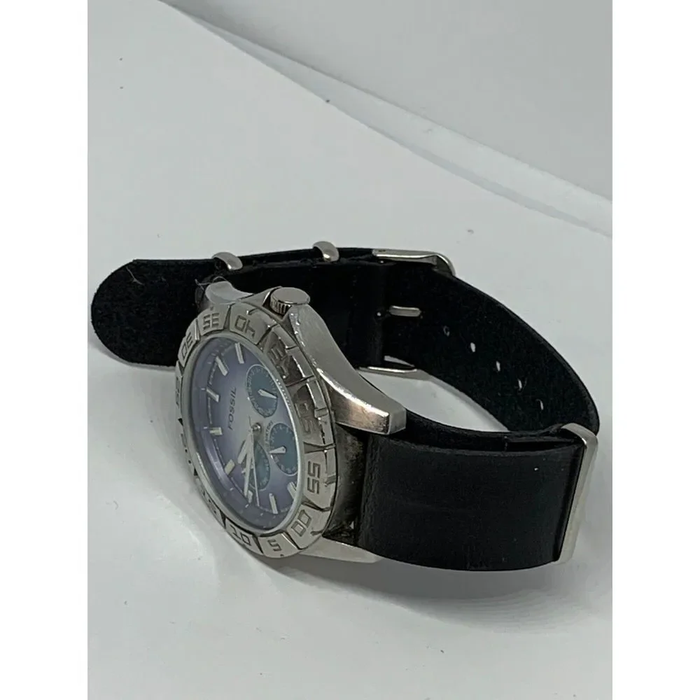 Fossil BQ9240 Chrono Stainless Steel Watch W/ Custom Nato Band FR52